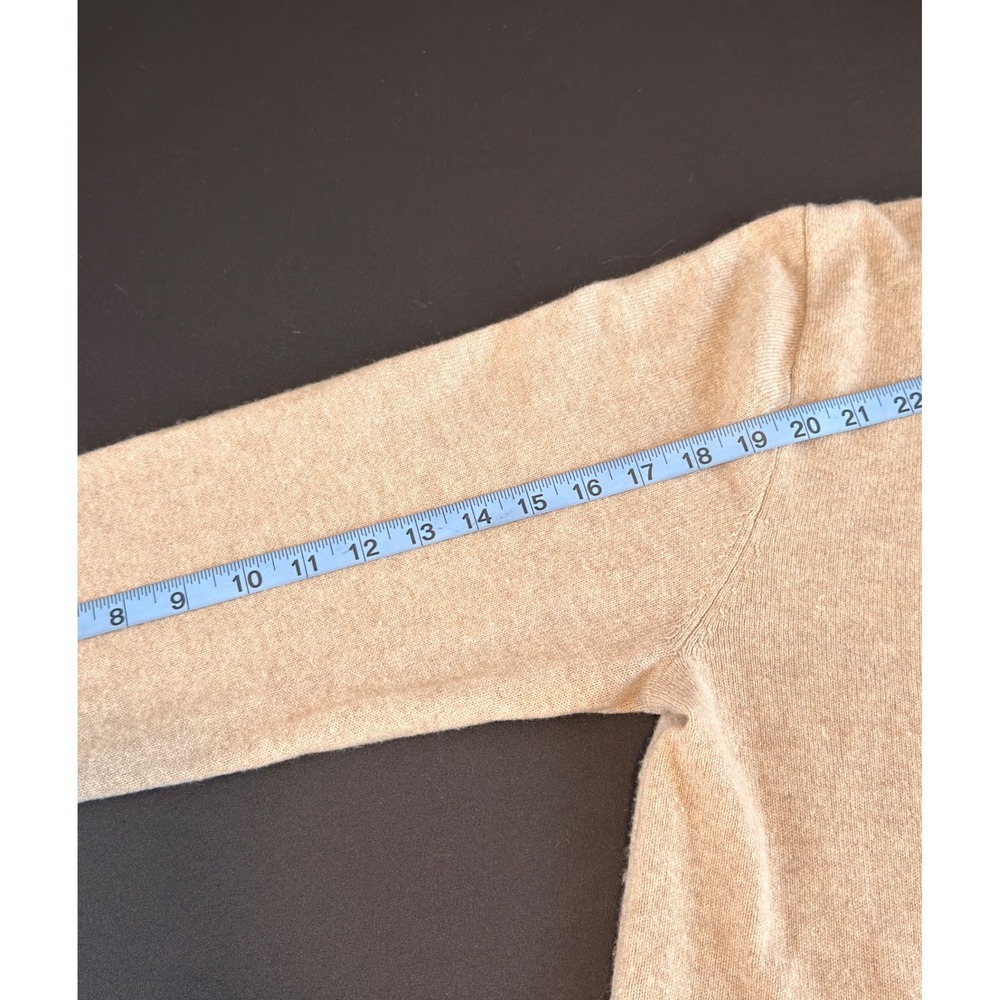 J.Crew Cashmere Patch Pocket cardigan Sweater Women's Tan Preppy Academia XL - Picture 14 of 15